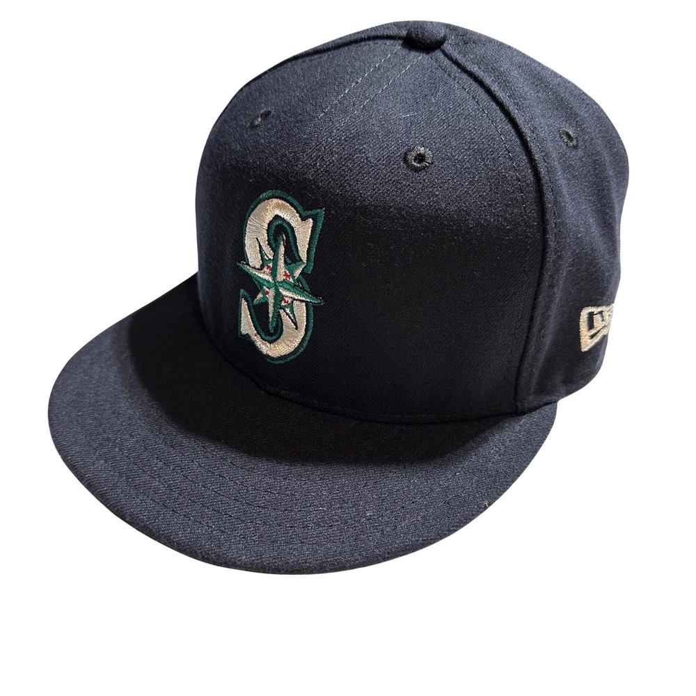 New Era Seattle Mariners Hat 7 1/4 Navy Blue Jackie Robinson 42‎ Patch 59FIFTY